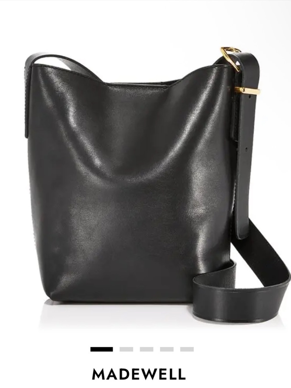 Madewell Black Leather Bucket Crossbody Bag
Essentials Mini Leather Tote